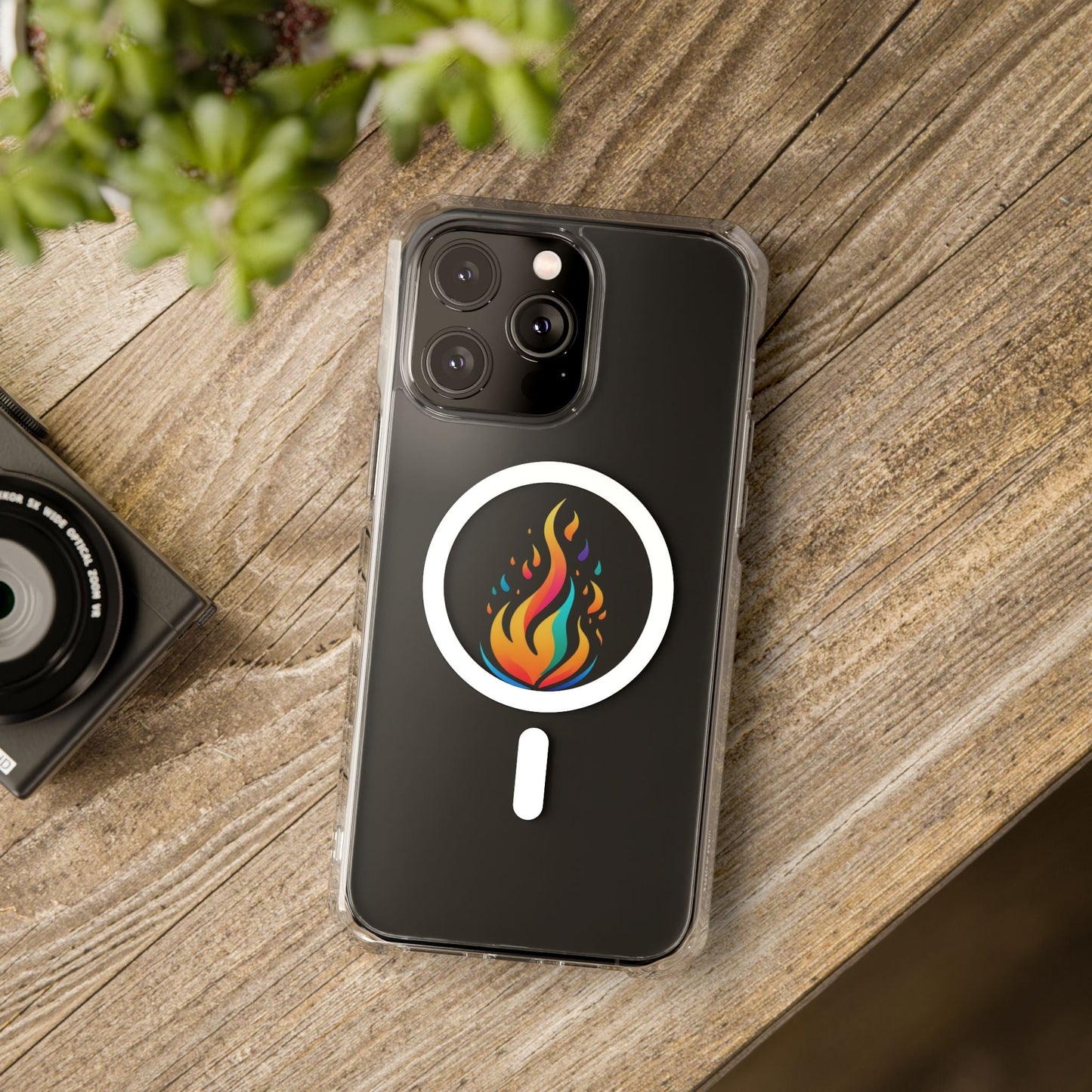 Flame magnetic clear impact case alt