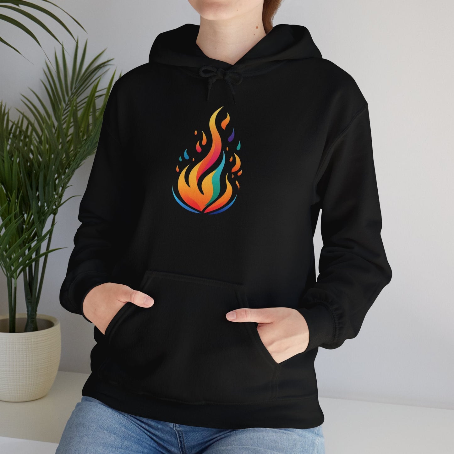 Flame unisex hoodie alt