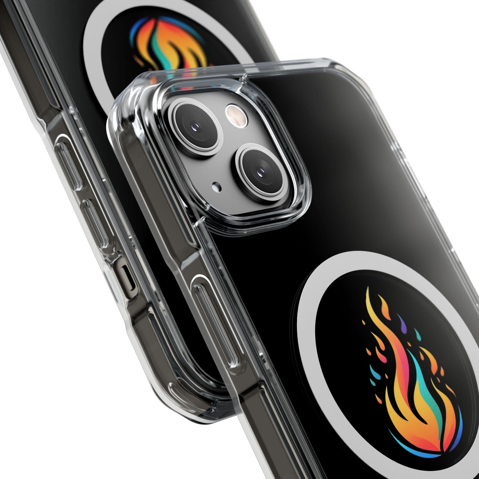 Flame magnetic clear impact case alt