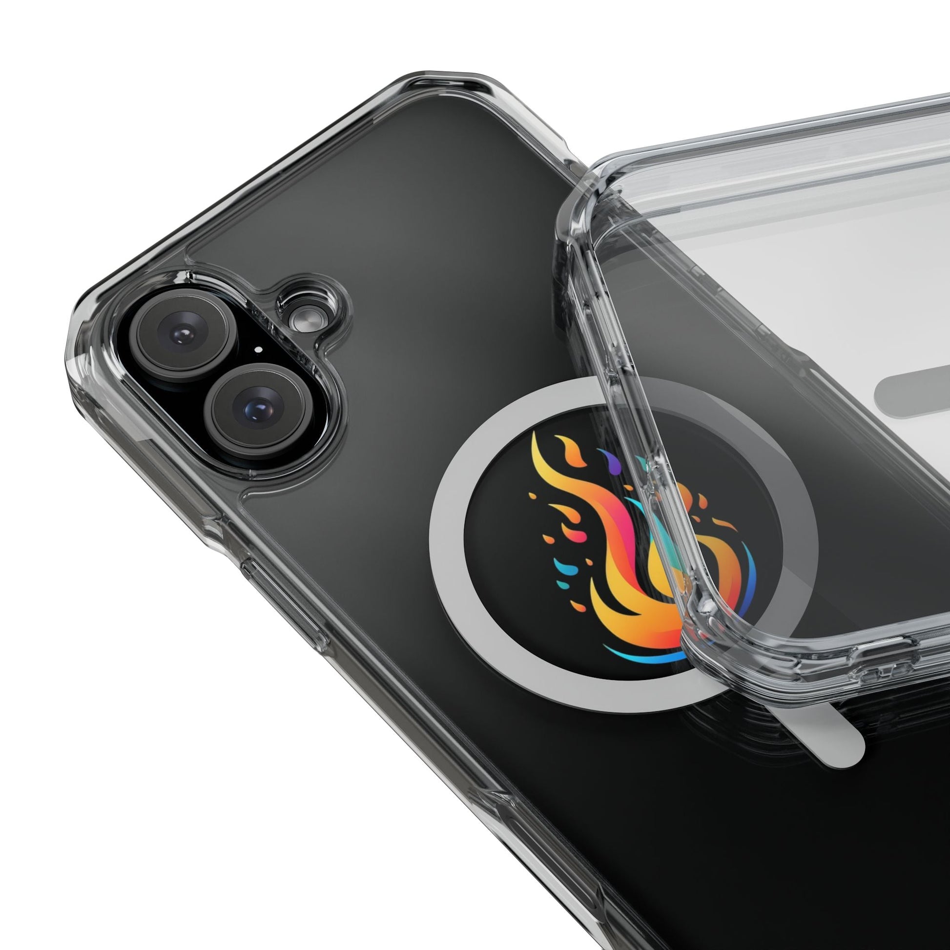 Flame magnetic clear impact case alt