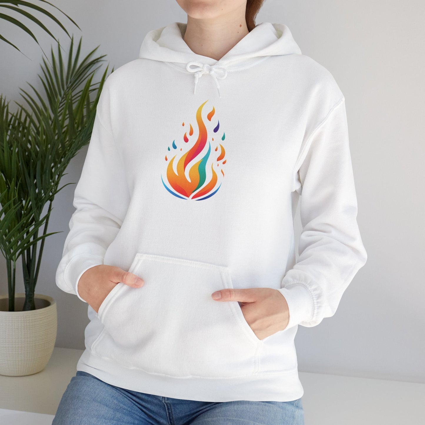 Flame unisex hoodie alt