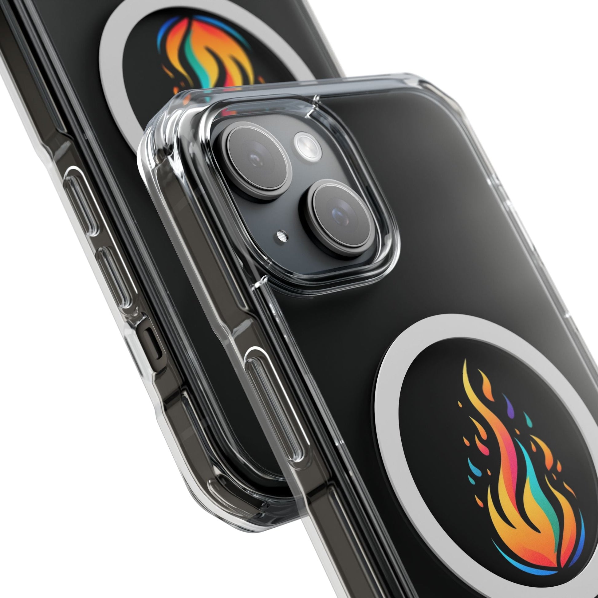 Flame magnetic clear impact case alt