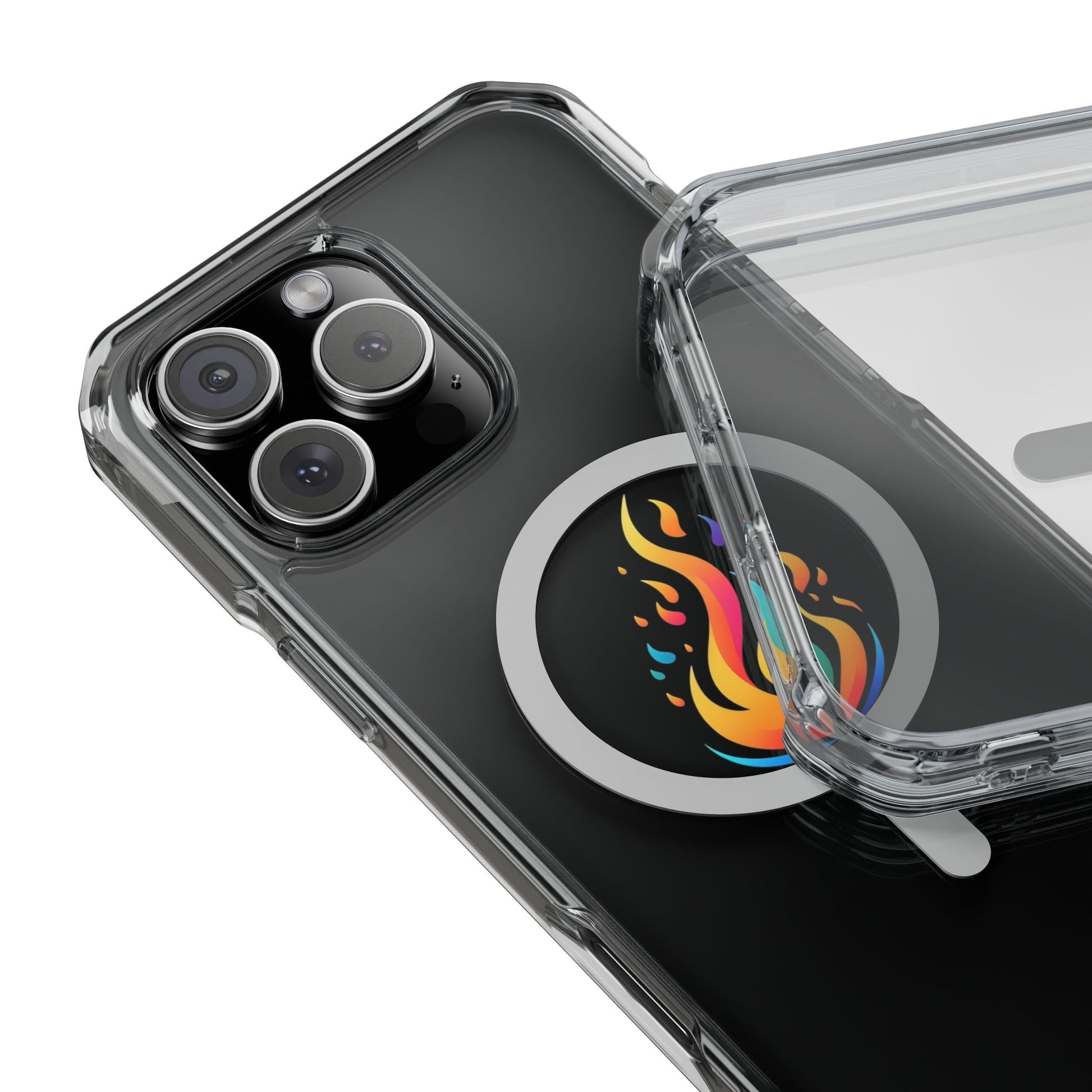 Flame magnetic clear impact case alt