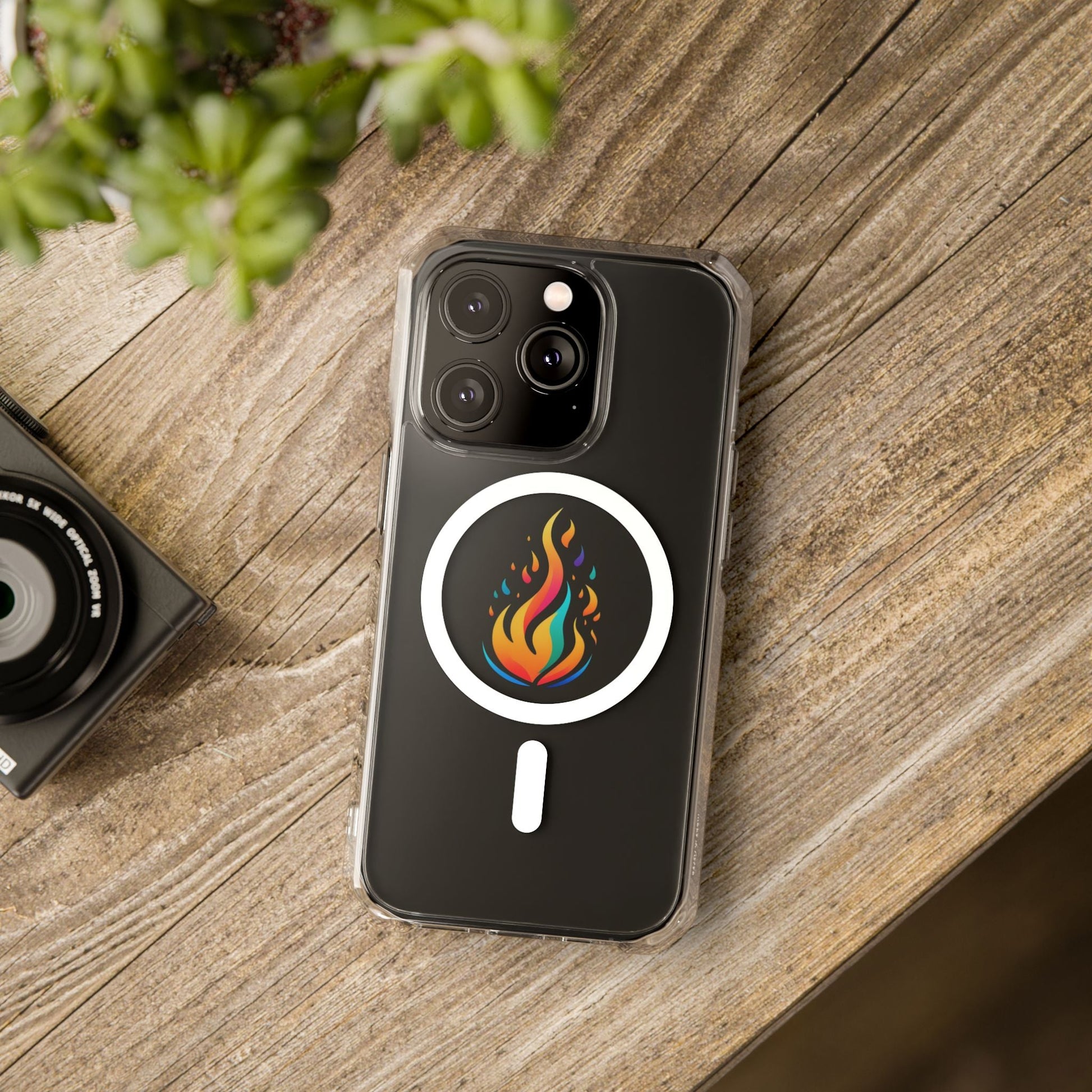 Flame magnetic clear impact case alt