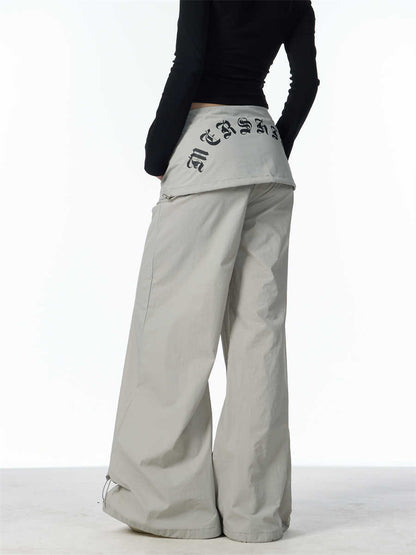 women's fake two-piece overalls pants