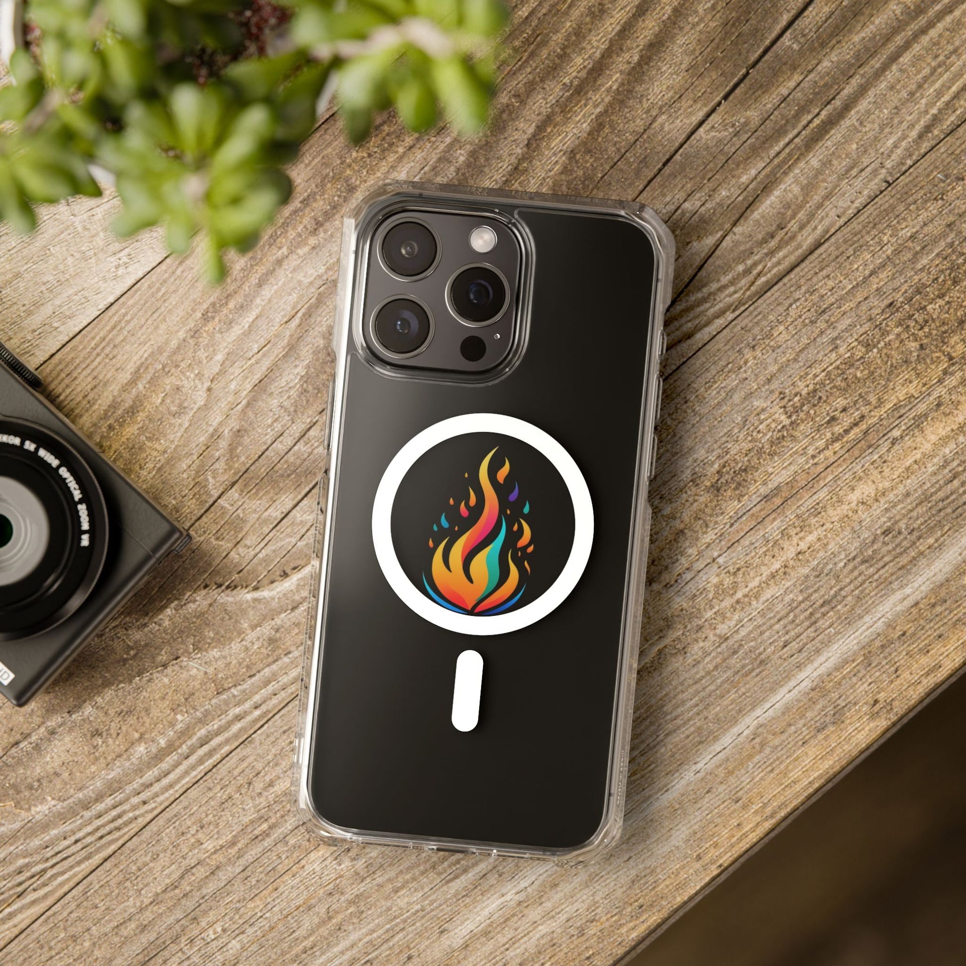 Flame magnetic clear impact case alt