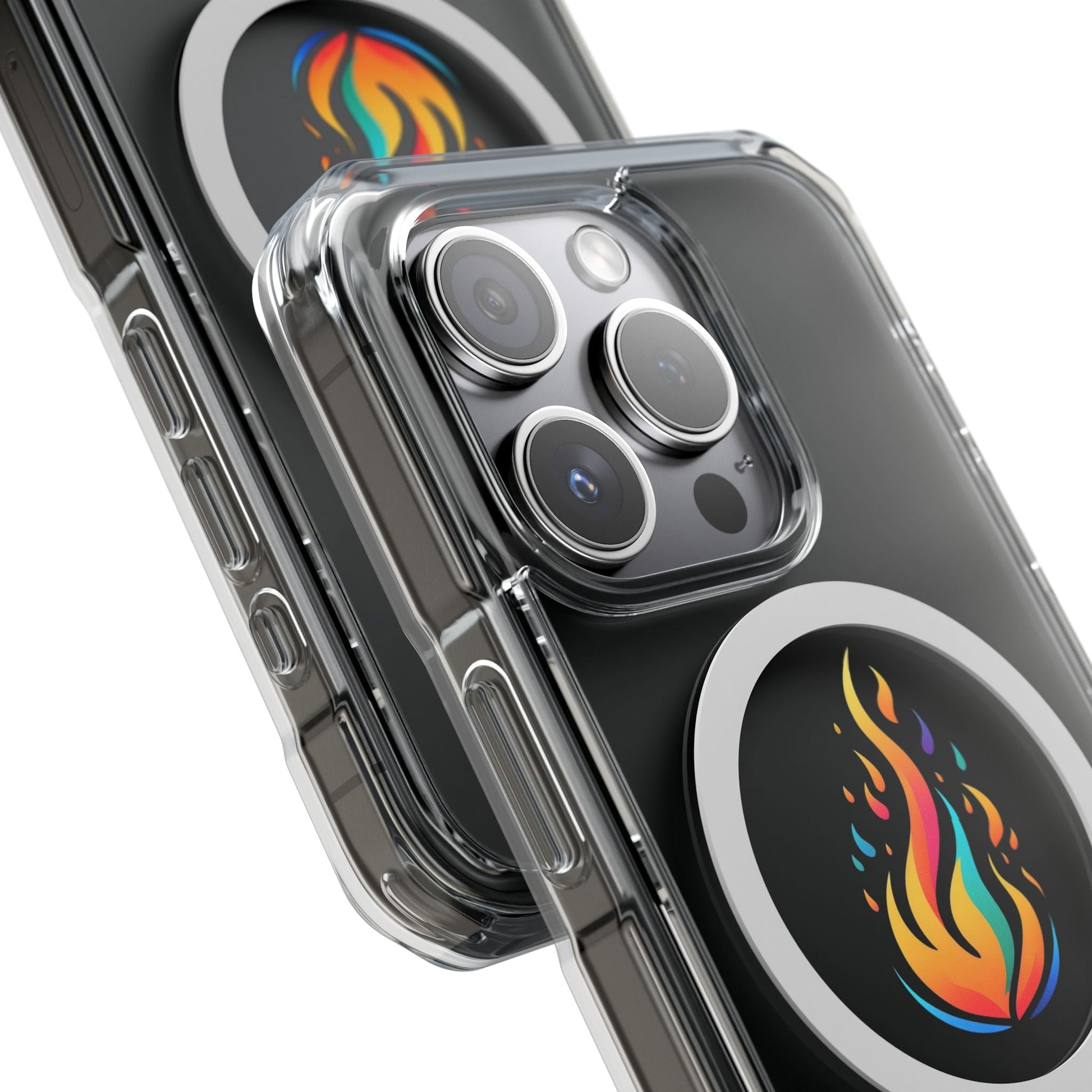 Flame magnetic clear impact case alt