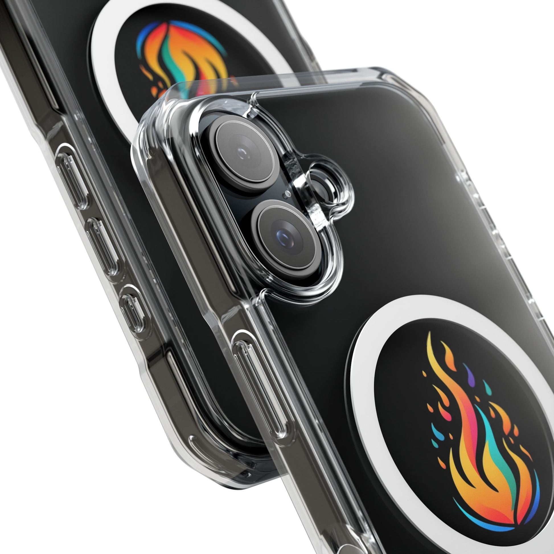 Flame magnetic clear impact case alt