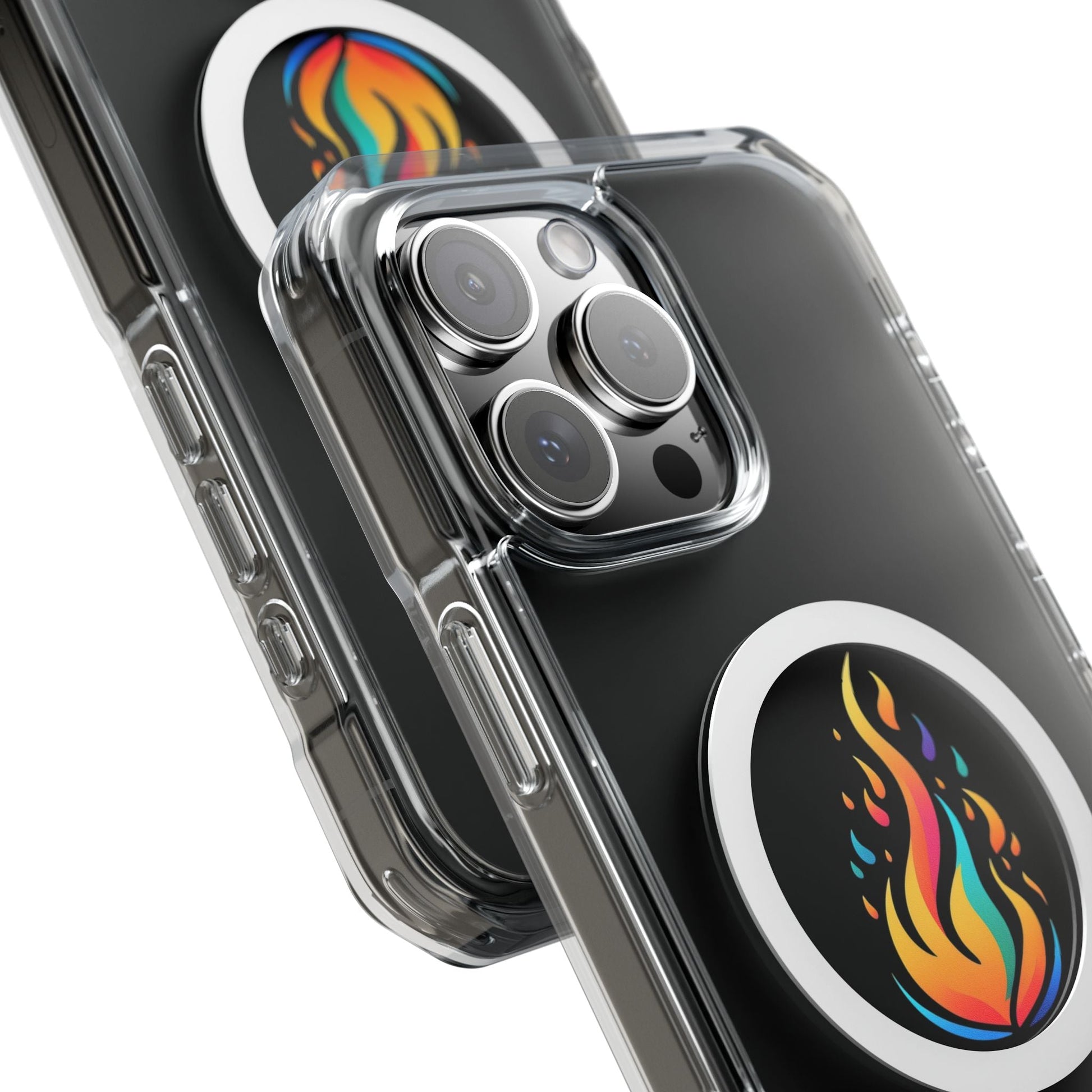 Flame magnetic clear impact case alt