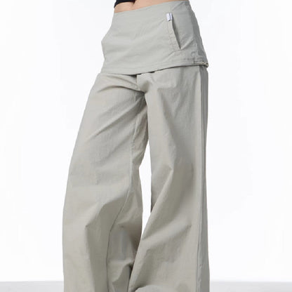 women's fake two-piece overalls pants