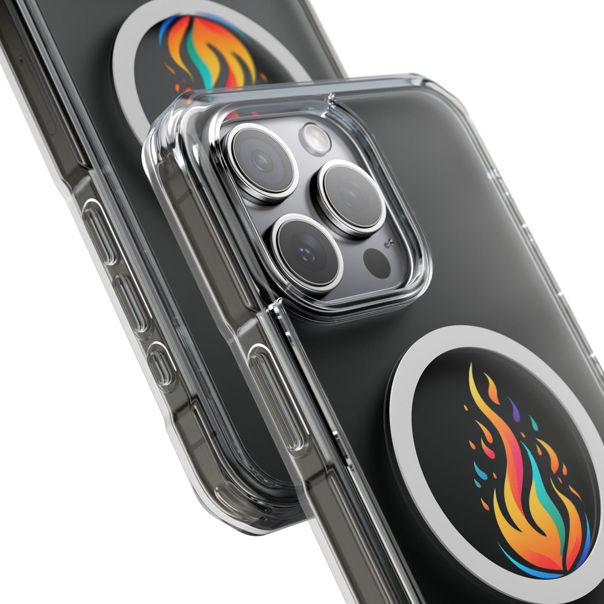 Flame magnetic clear impact case alt