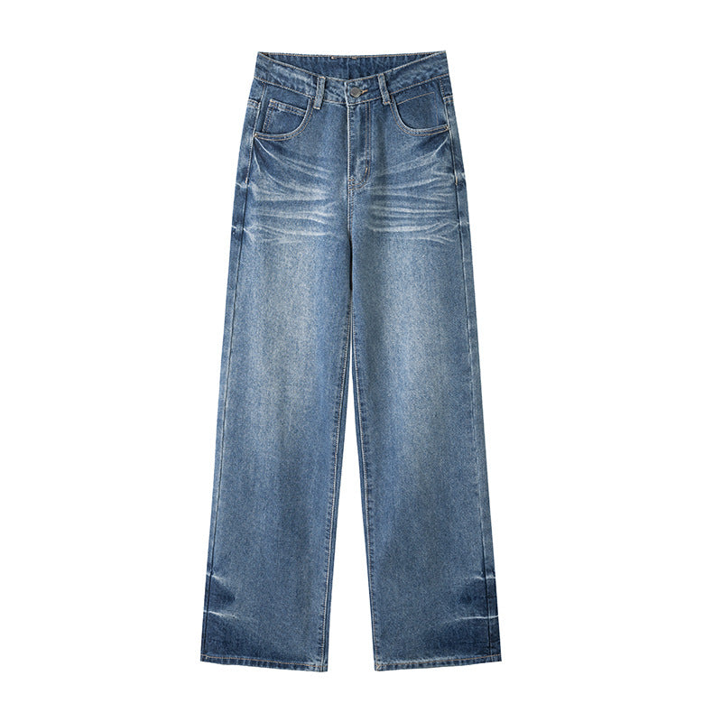 women's retro wide-leg jeans