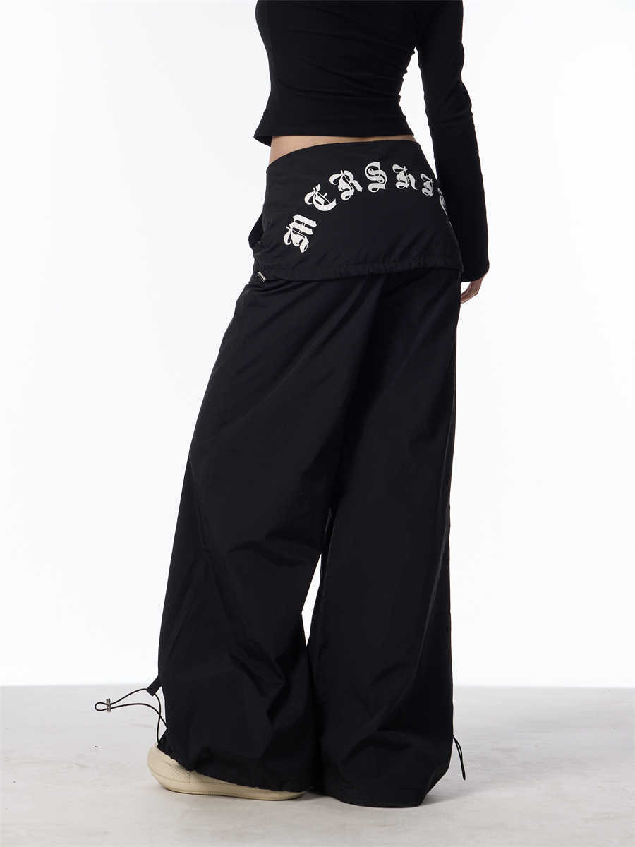 women's fake two-piece overalls pants